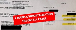 183000 $ pour 7 jours d’hospitalisation